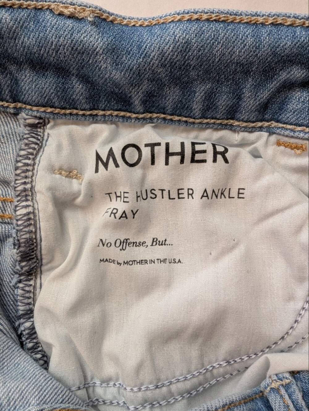 Mother Superior Hustler Ankle Fray Jeans No Offense Wash size 27 - Picture 8 of 10